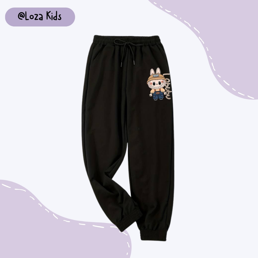 Quần dài bé trai in hình Labubu - Quần thu đông bé trai size 15-40kg Loza Kids QTU001_thumbnail_6