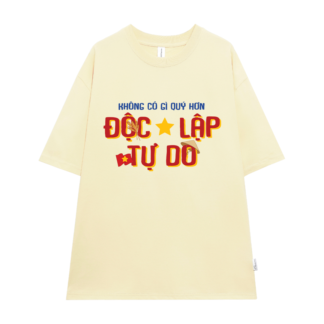 Áo thun Việt Nam tôi yêu form rộng 2211 Miucho cổ tròn vải cotton 4c 220gsm thoáng mát in mix