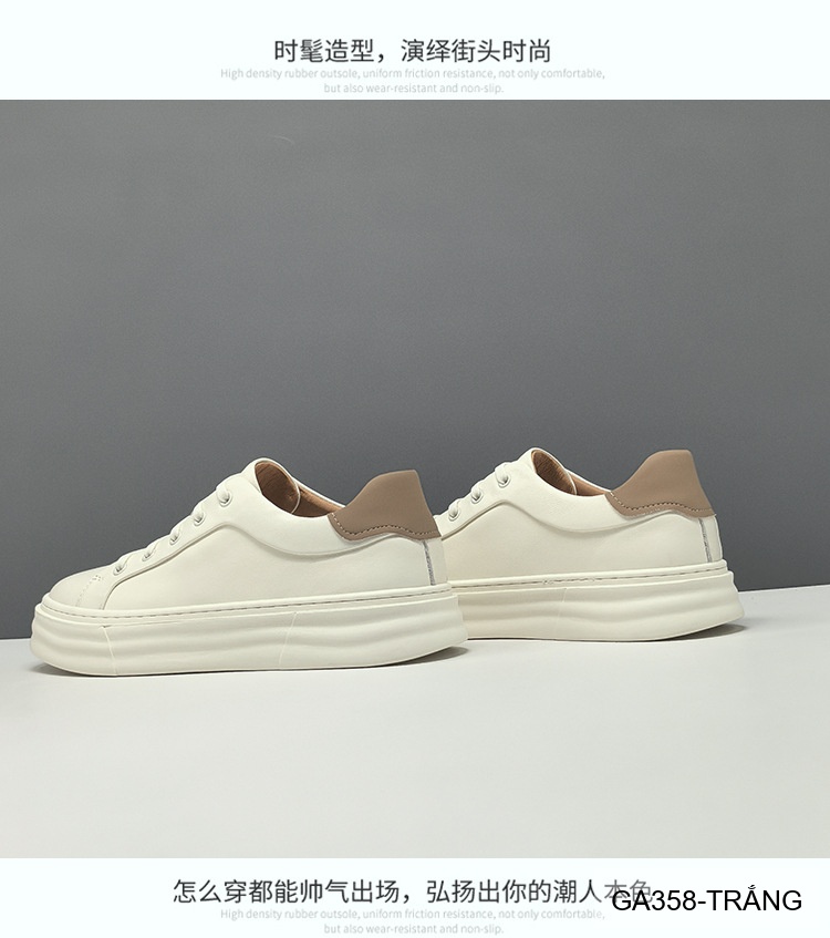 GA358 - Giày Sneaker Nam Đế Dày Phong Cách Hàn Quốc Da Bò Thoáng Khí_thumbnail_5