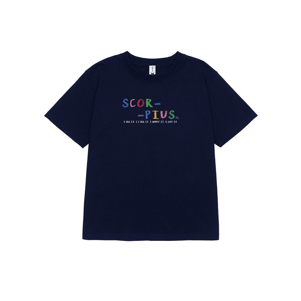 Áo baby tee ABD363 cung hoàng đạo Bò Cạp SCORPIUS Miucho cotton cổ tròn in typography_thumbnail_7