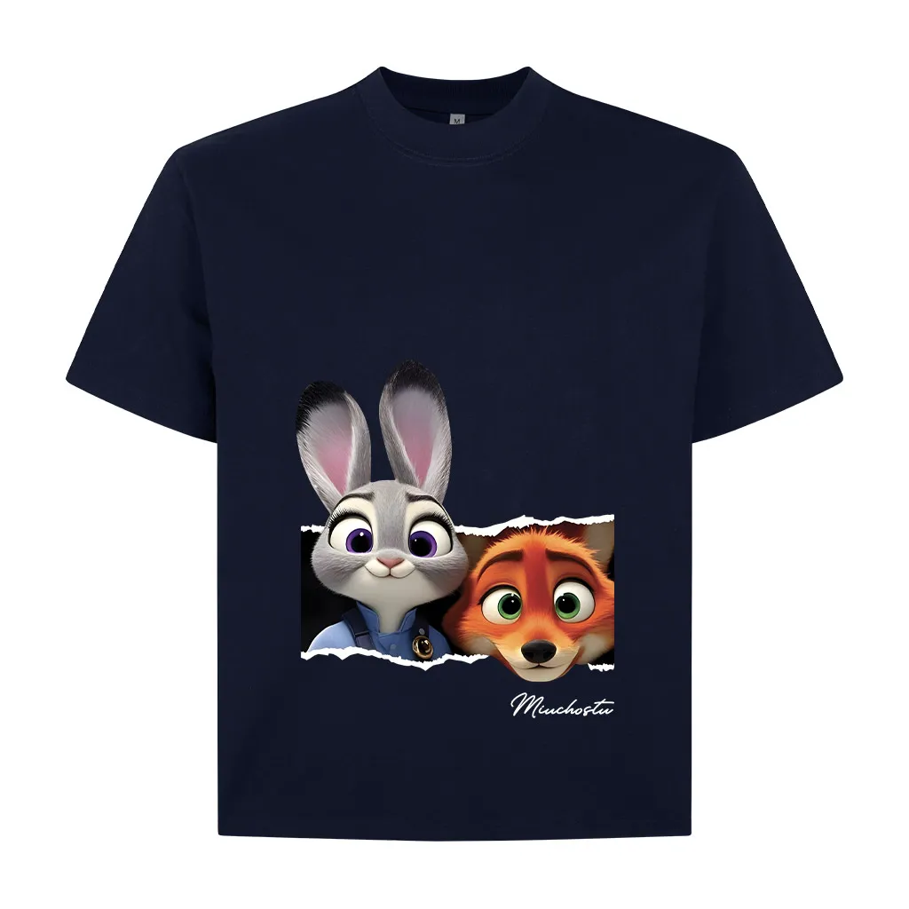 Áo thun couple form boxy Miucho Club vải cotton co giãn 2 chiều thoáng mát Judy Hopps in mix 2826_thumbnail_15
