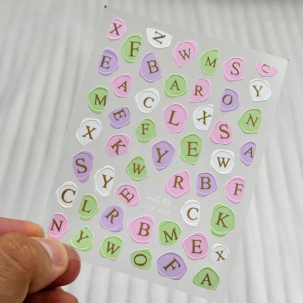 Sticker nail 5D chữ ms448