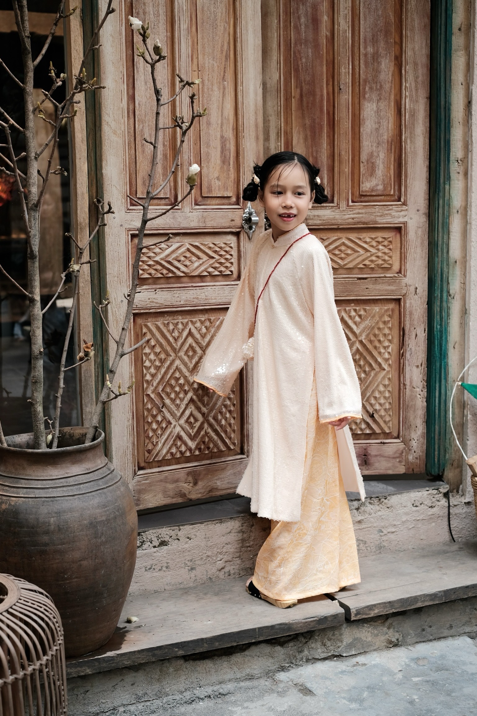 Tiểu Sương Sa - Áo Dài Bé Gái Sequin 26