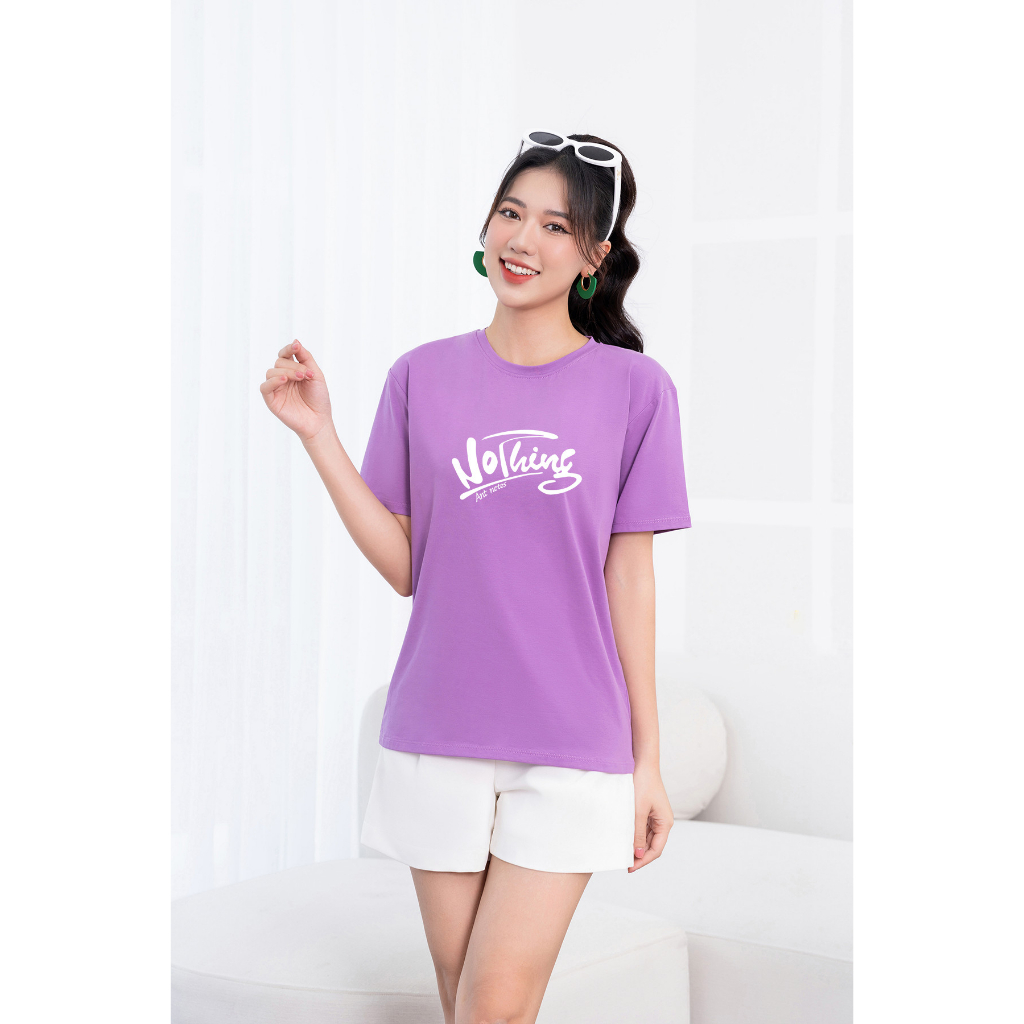 [Form Rộng] Áo phông nữ in chữ Nothings - Loza RT6178_thumbnail_6