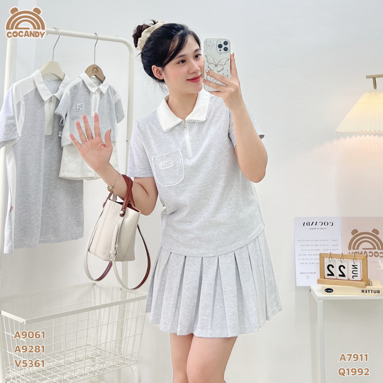 Chân váy XÁM tennis NỮ