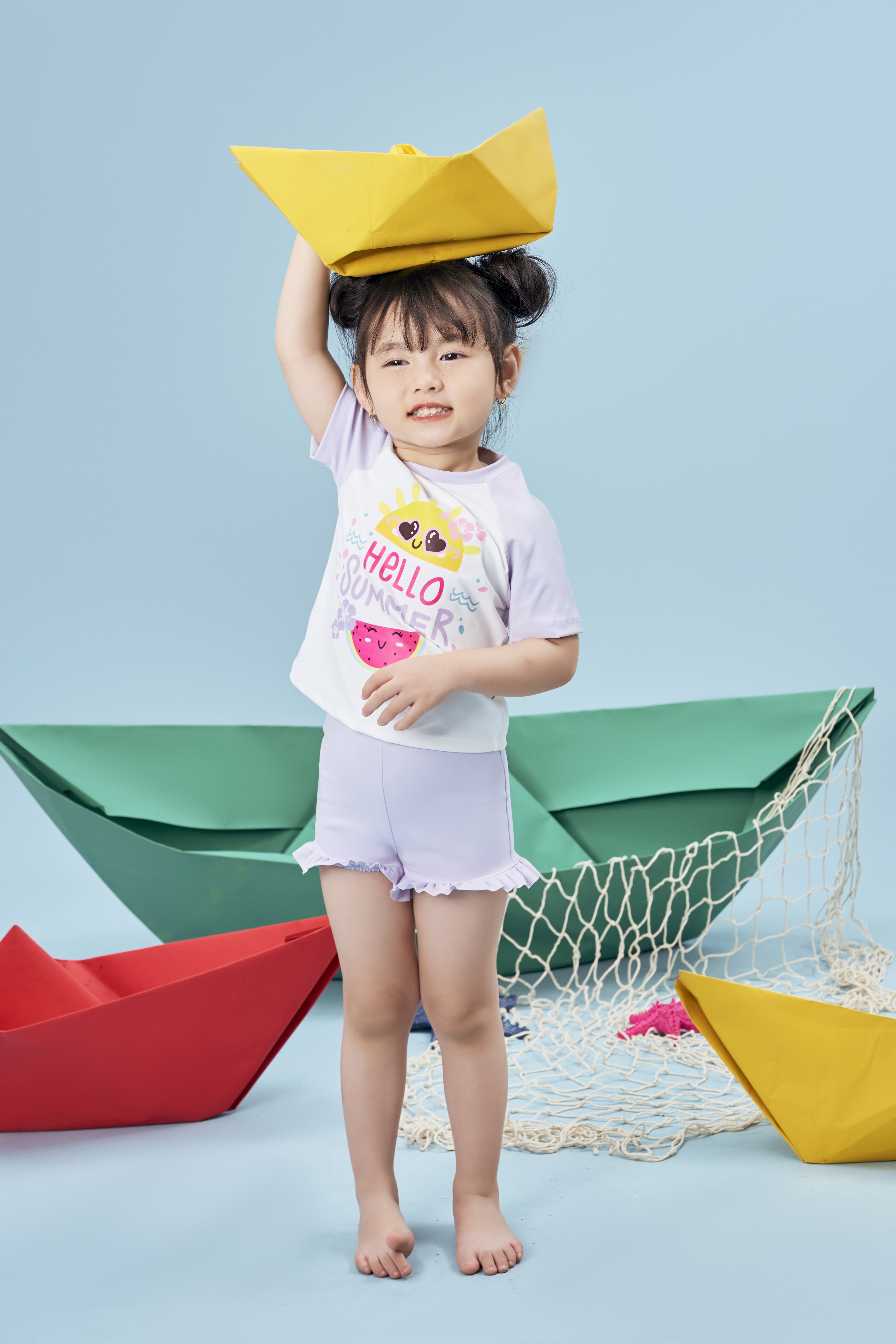 Bộ bơi rời áo cộc tay quần phối bèo_thumbnail_2