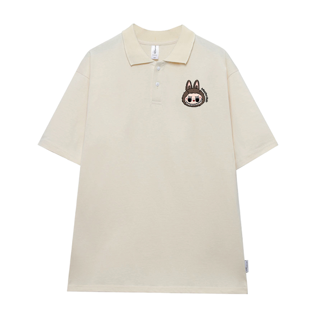 Áo polo labubu form rộng unisex PLD1399 Miucho tay ngắn vải cotton co giản cổ trụ in basic_thumbnail_0