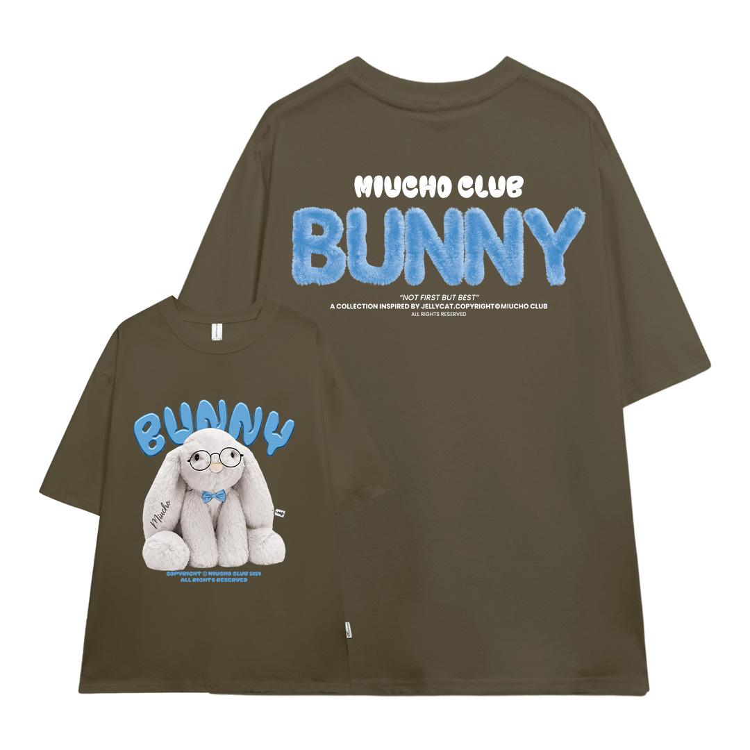 Áo thun thỏ Bunny form rộng local brand ATD1257 Miucho tay ngắn cổ tròn in mix_thumbnail_19