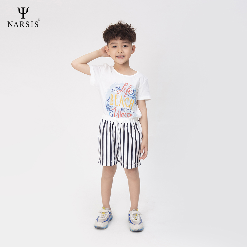 ÁO HÈ BÉ TRAI KD0013 NARSIS CHẤT LIỆU THOÁNG MÁT, DỄ CHỊU, THOẢI MÁI CẢ NGÀY, DỄ VẬN ĐỘNG_thumbnail_1