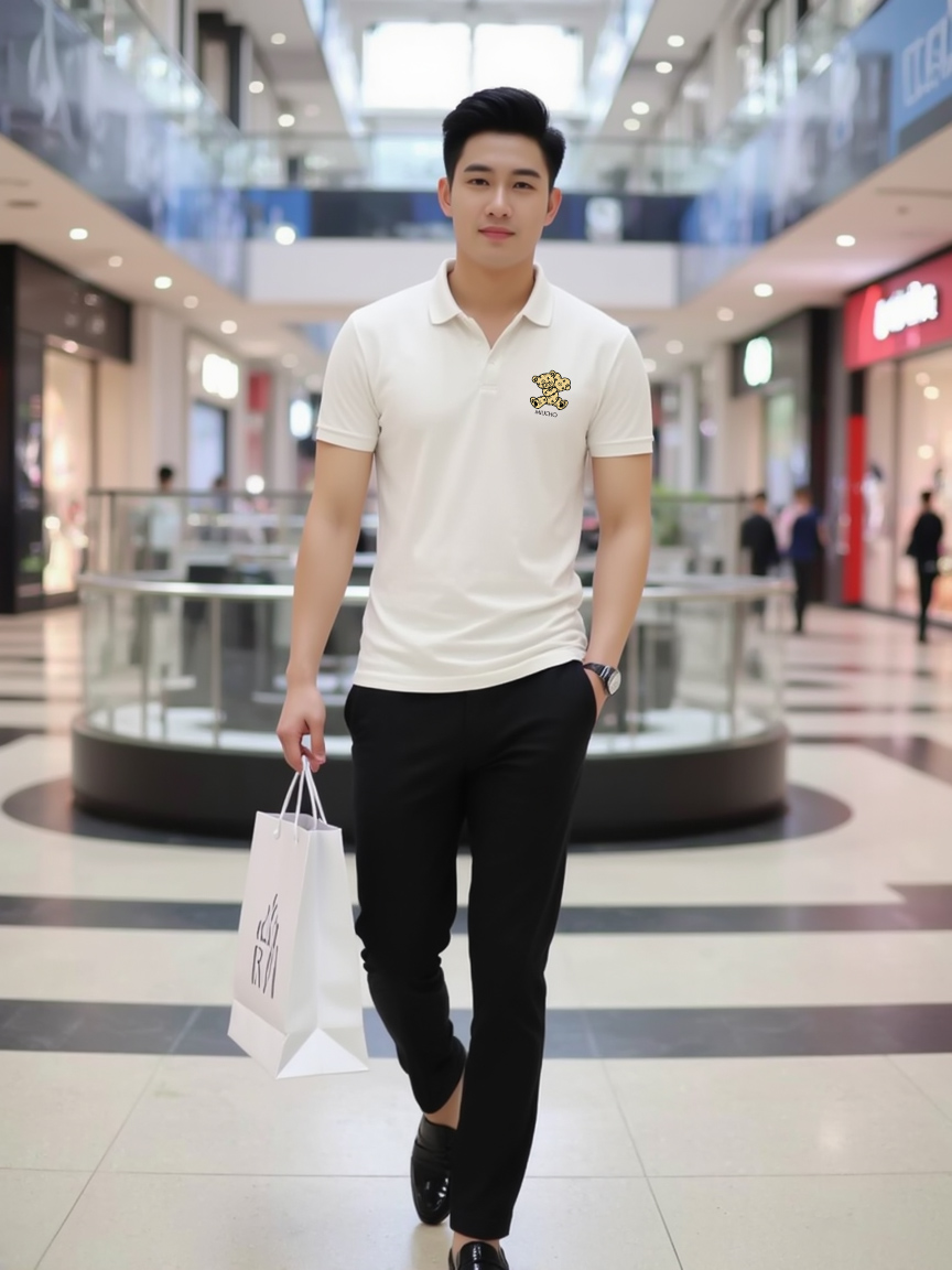 Áo polo nam form vừa 1921 Miucho Iconic vải cá sấu đứng form thoáng mát in mix_thumbnail_4