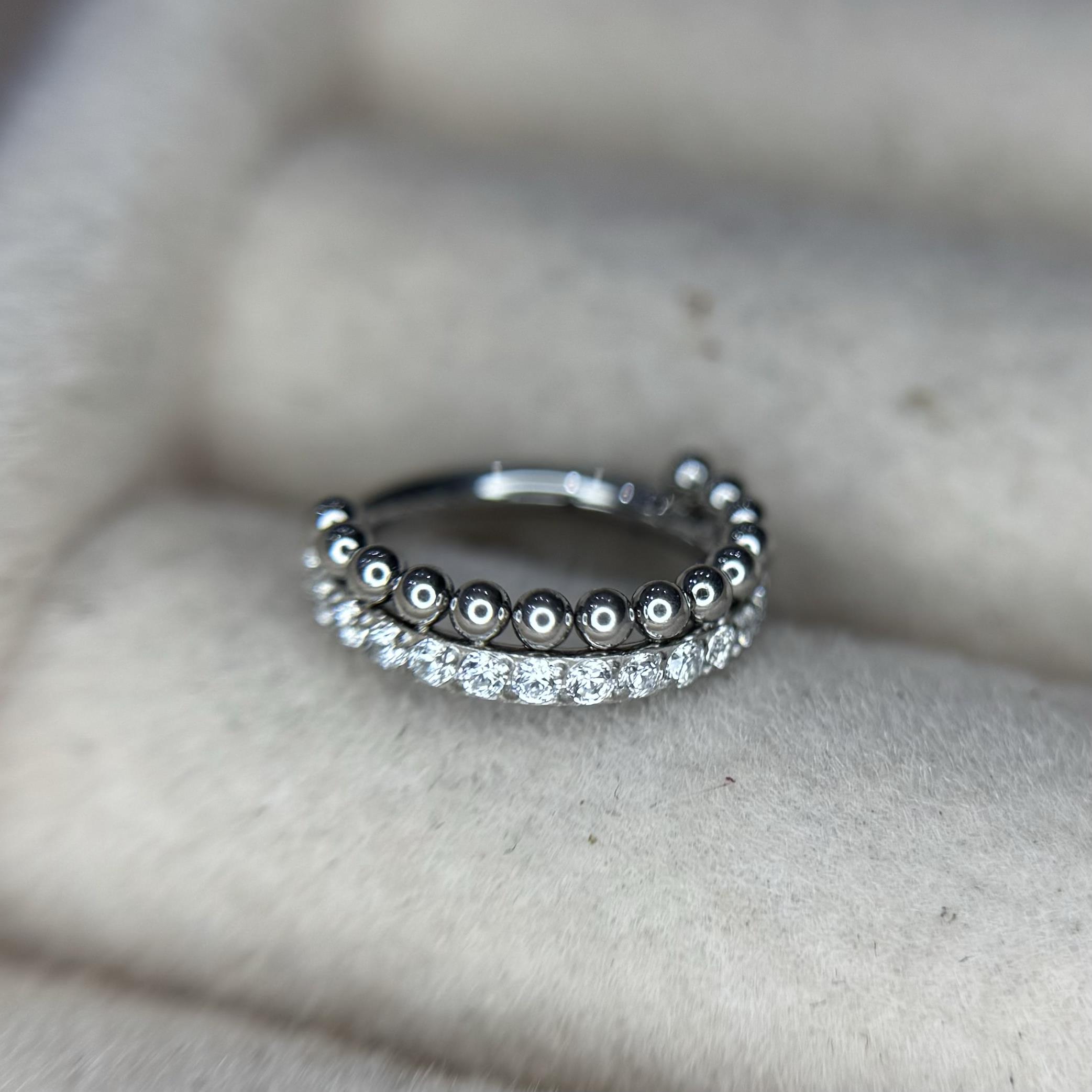 bật khớp kim cương 1 hàng bi 1 hàng kim cương size 8 dày 1.2