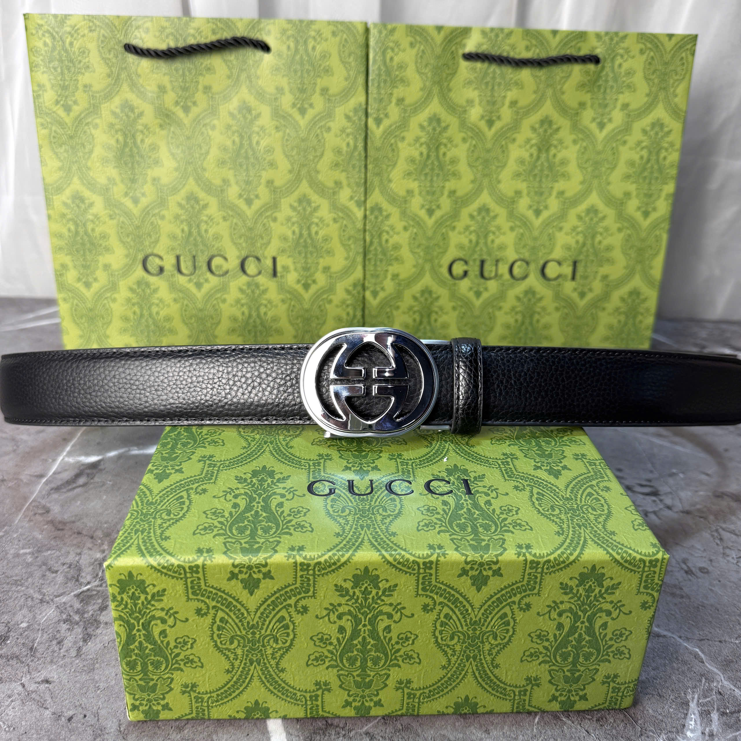 Thắt lưng Gucci Signature Leather Belt with Double G Buckle_thumbnail_4