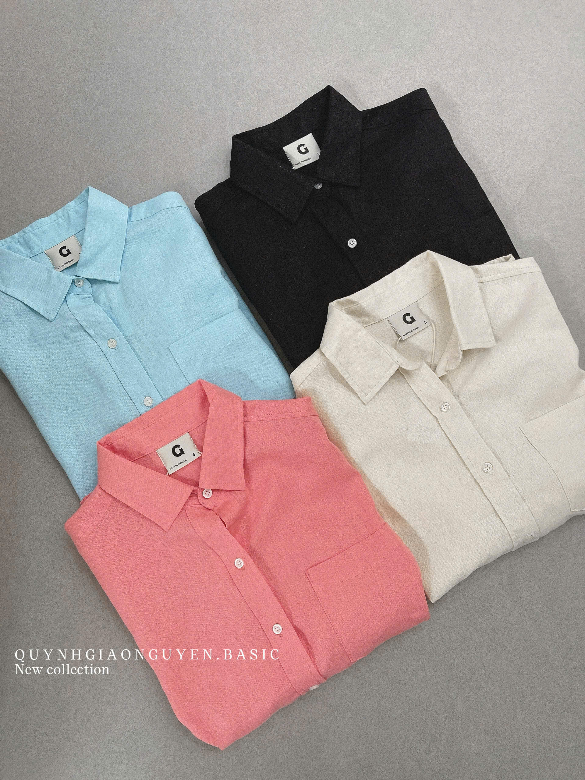 Áo sơmi linen tay ngắn ( XANH )_thumbnail_0