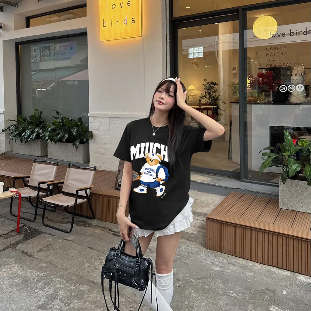 Áo thun form rộng Miucho Gấu Teddy 3112_thumbnail_2