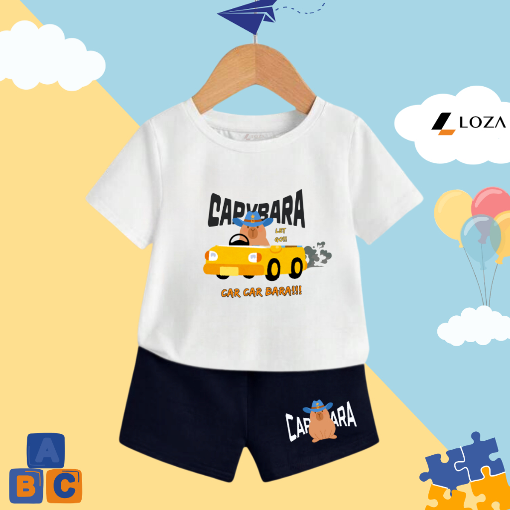 Đồ bộ bé trai in hình 'Capybara lái ô tô' - Loza SB297_thumbnail_9