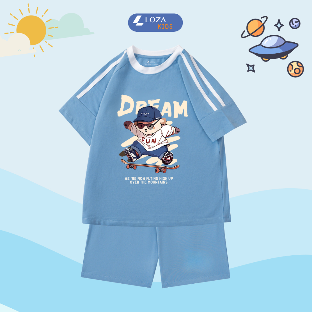 Đồ bộ trẻ em phối viền hình gấu Fun - Loza Kids BF261_thumbnail_4