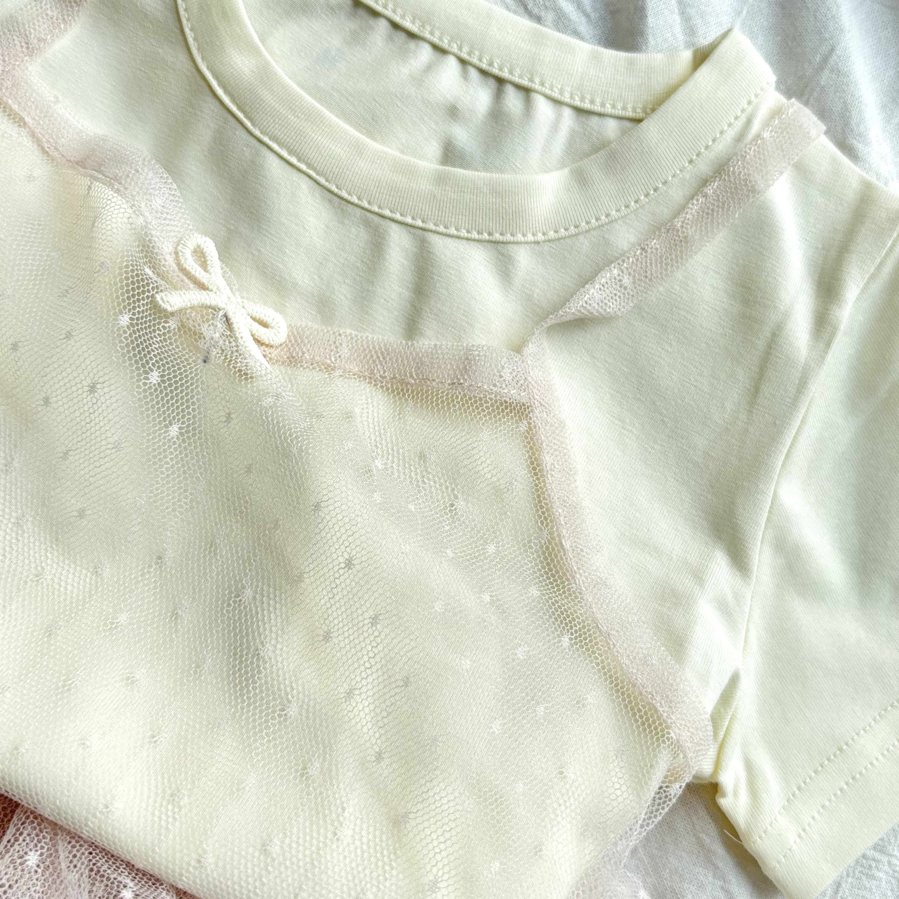 (A16) Áo thun mềm tay bo có họa tiết ren màu trắng kem QCCC mẫu hè 2025 cho bé gái_thumbnail_6