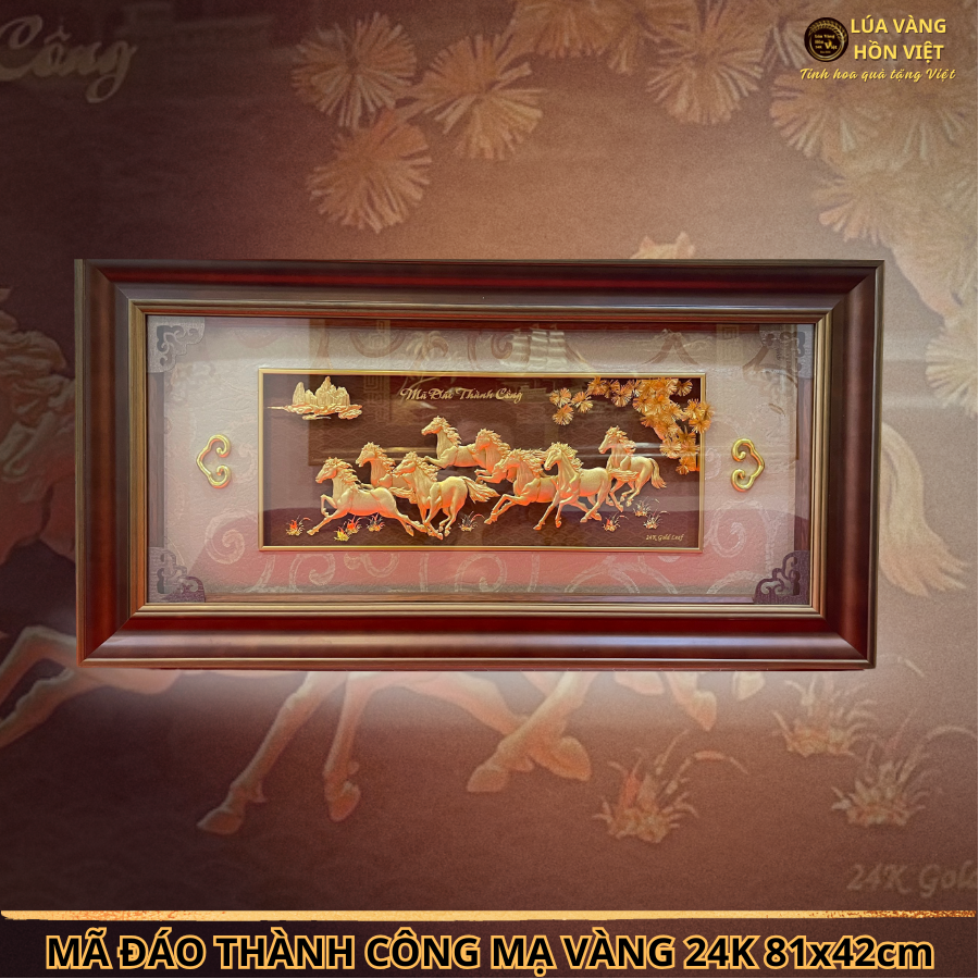 MÃ ĐÁO THÀNH CÔNG MẠ VÀNG 24K 81x42cm