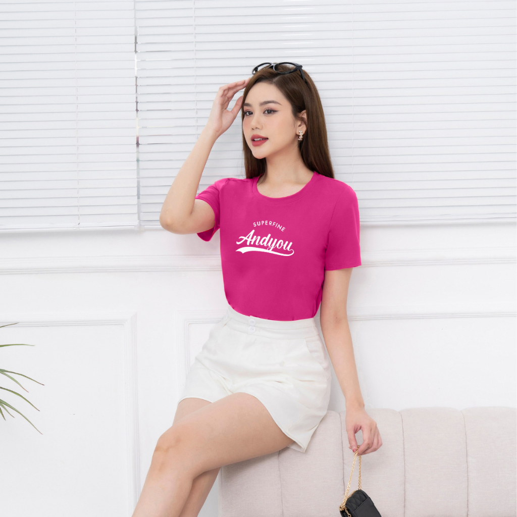 [Form vừa] Áo thun nữ form vừa in chữ Andyou - Áo phông LOZA VT7871_thumbnail_7