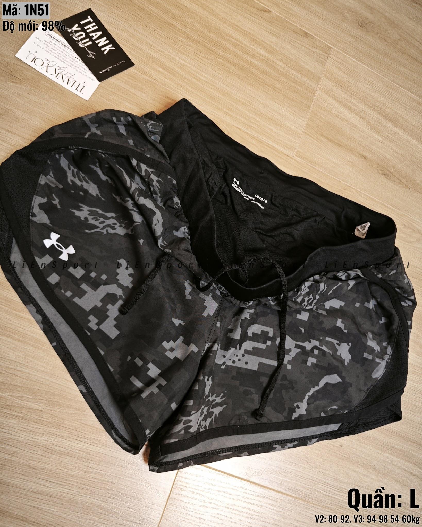 Under Armour Quần short thể thao Nữ Size L Đen rằn ri digital camo Auth 2nd Dáng loose thoải mái Cạp rộng co giãn có dây rút Phối lưới thoáng khí hai bên hông Vải polyester thấm hút nhanh Phù hợp tập gym chạy bộ yoga Mã:1N51_thumbnail_2