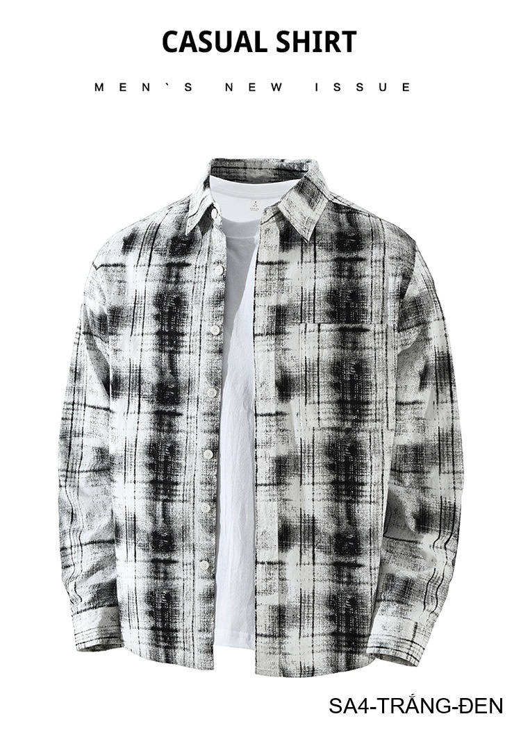 SA4 - Áo sơ mi nam dài tay phong cách Nhật, họa tiết , chất cotton mềm mại, dáng rộng thoải mái_thumbnail_6