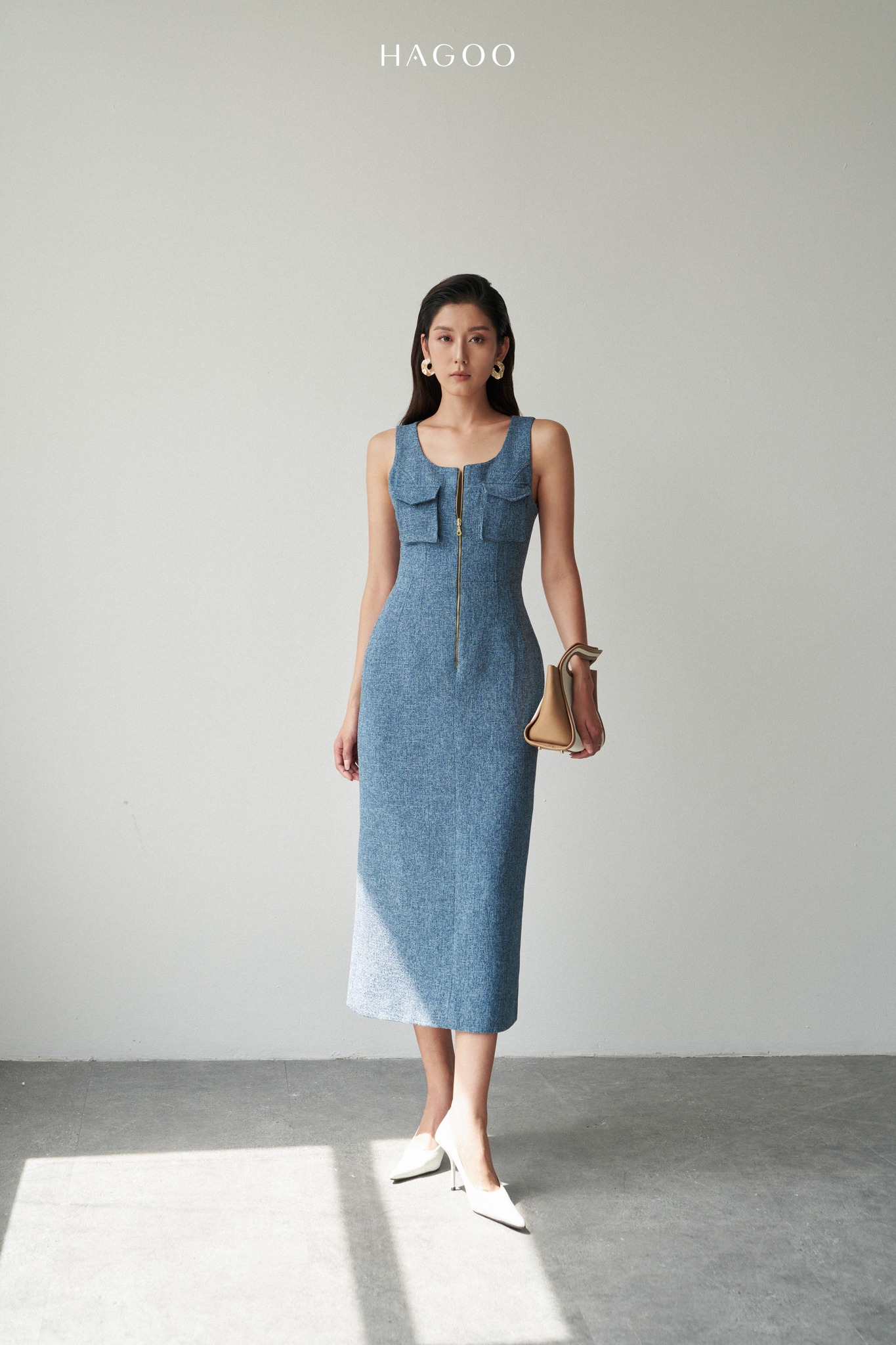 Váy xanh cổ vịt HAGOO_thumbnail_1