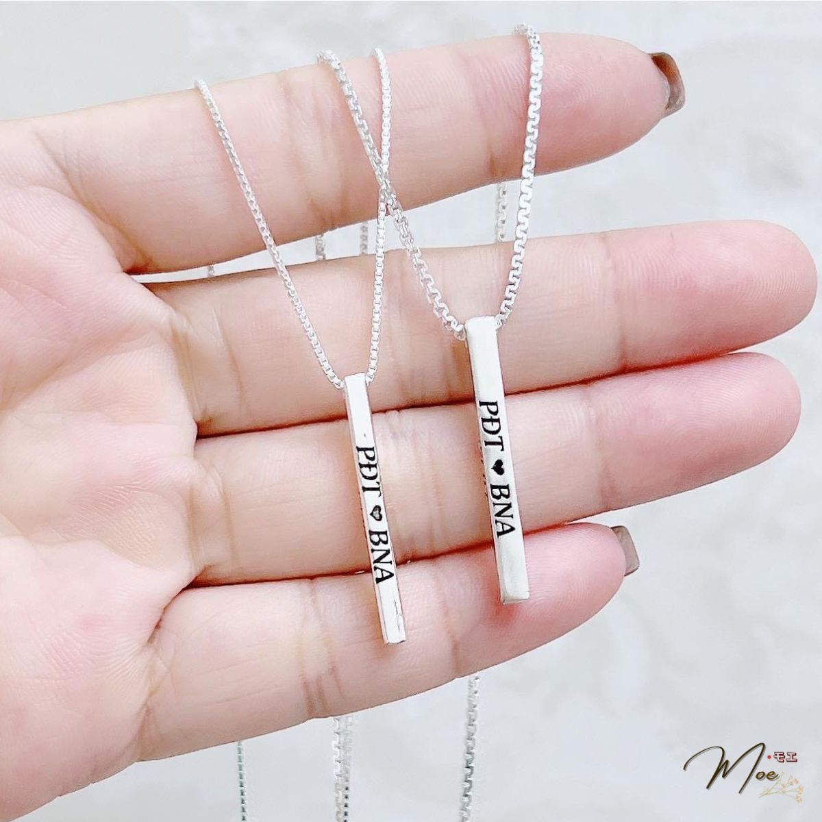 D204 - Dây chuyền đôi trụ bạc khắc tên theo yêu cầu_thumbnail_1