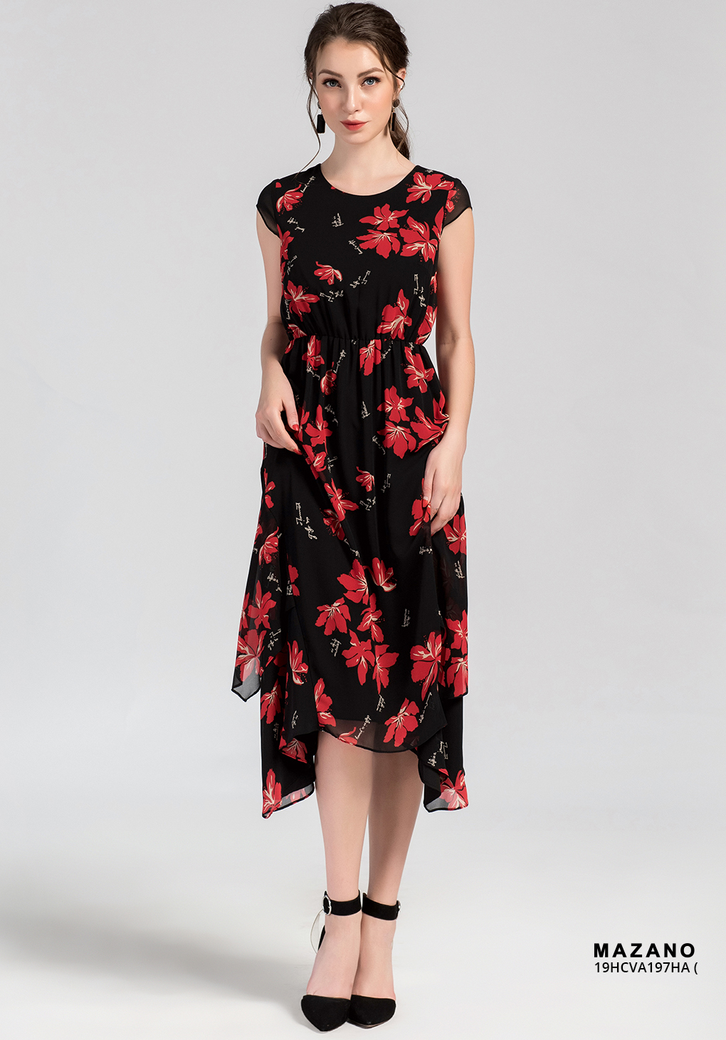 Đầm đen họa tiết bùng eo chân mullet_thumbnail_2