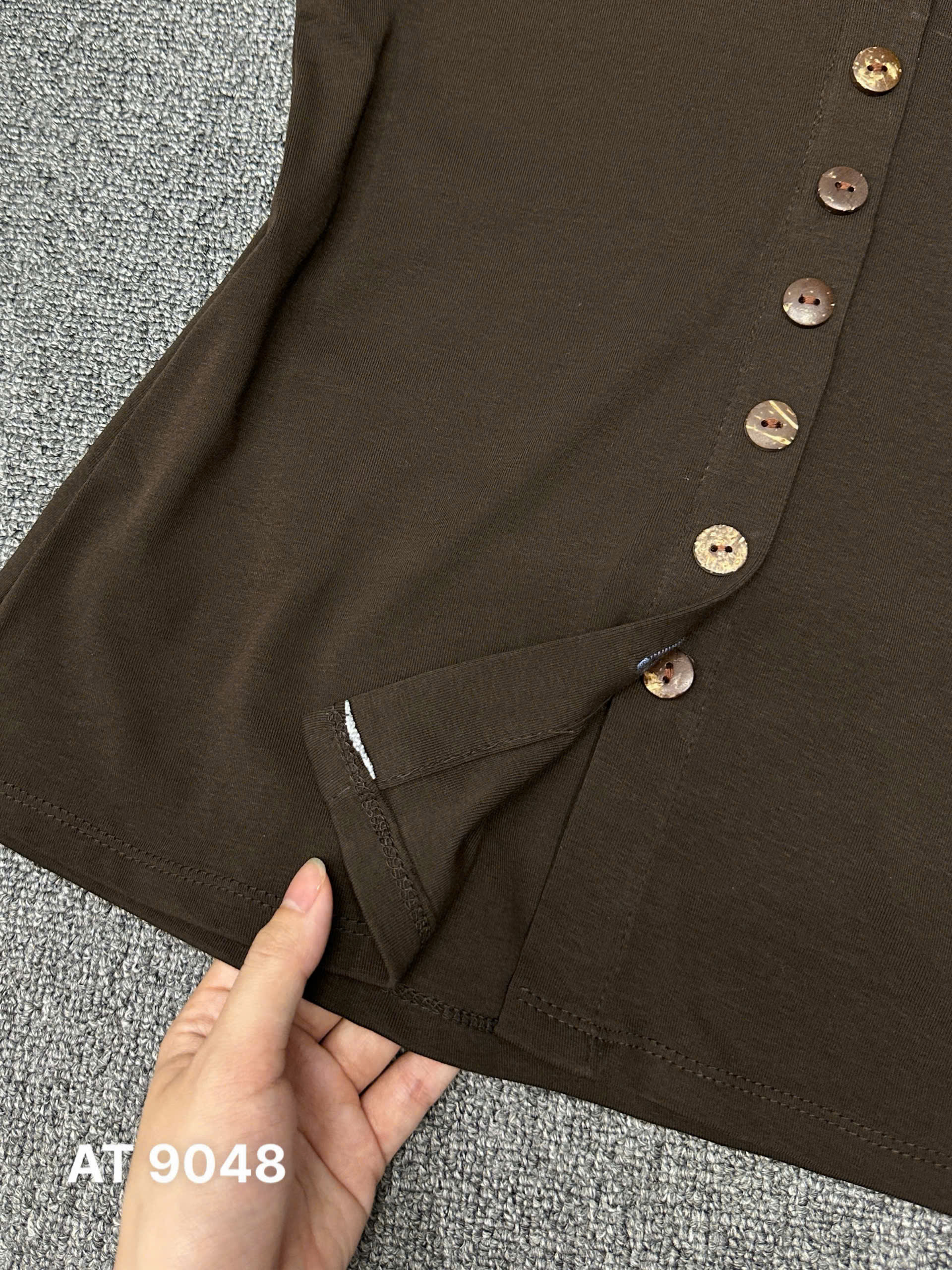 Áo thun kiểu phối nút gỗ bigsize AT9048 dành cho nàng béo mập từ 55-90kg_thumbnail_12
