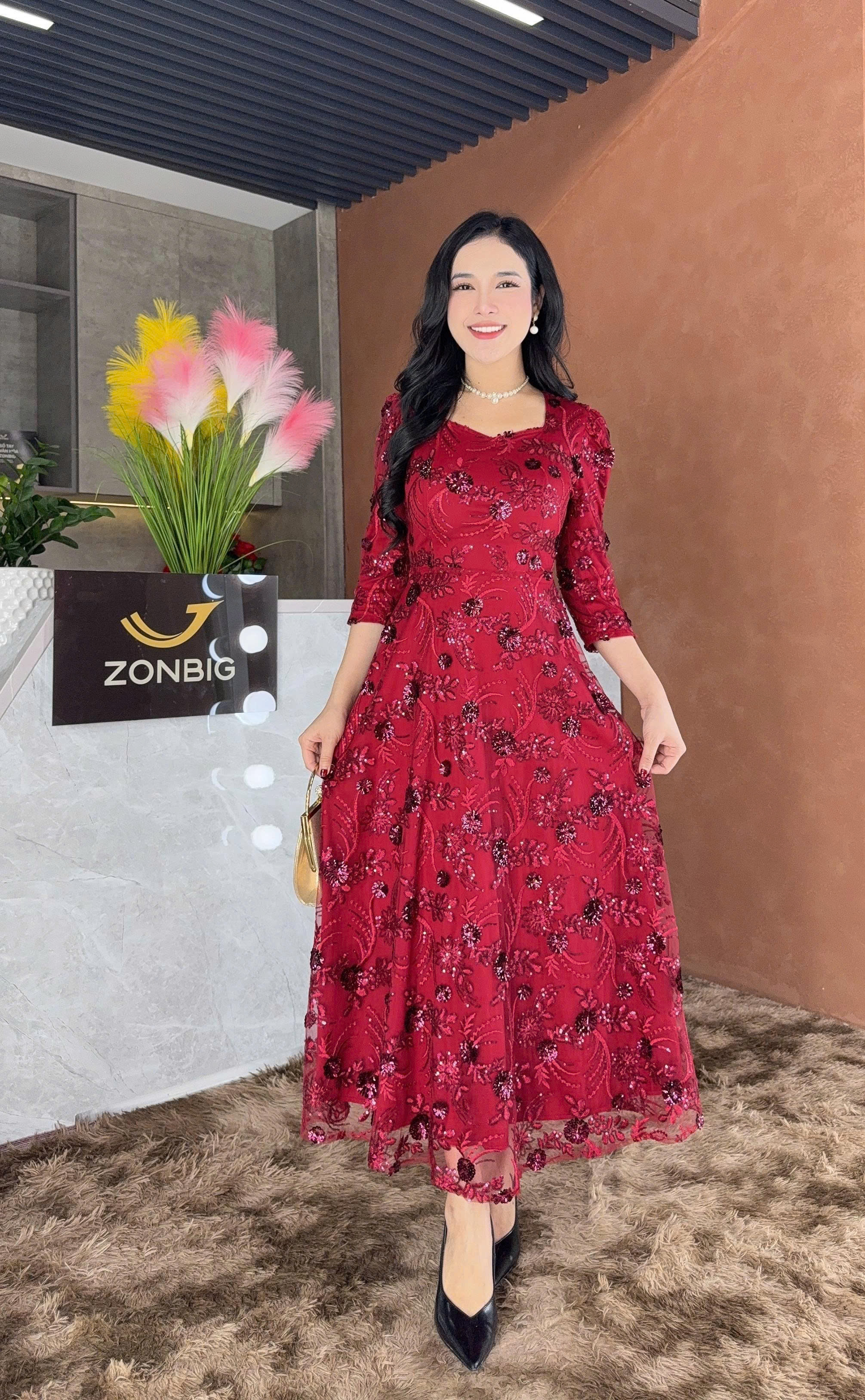 Đầm xòe kim sa - Y1425 - Thương hiệu Zonbig_thumbnail_1