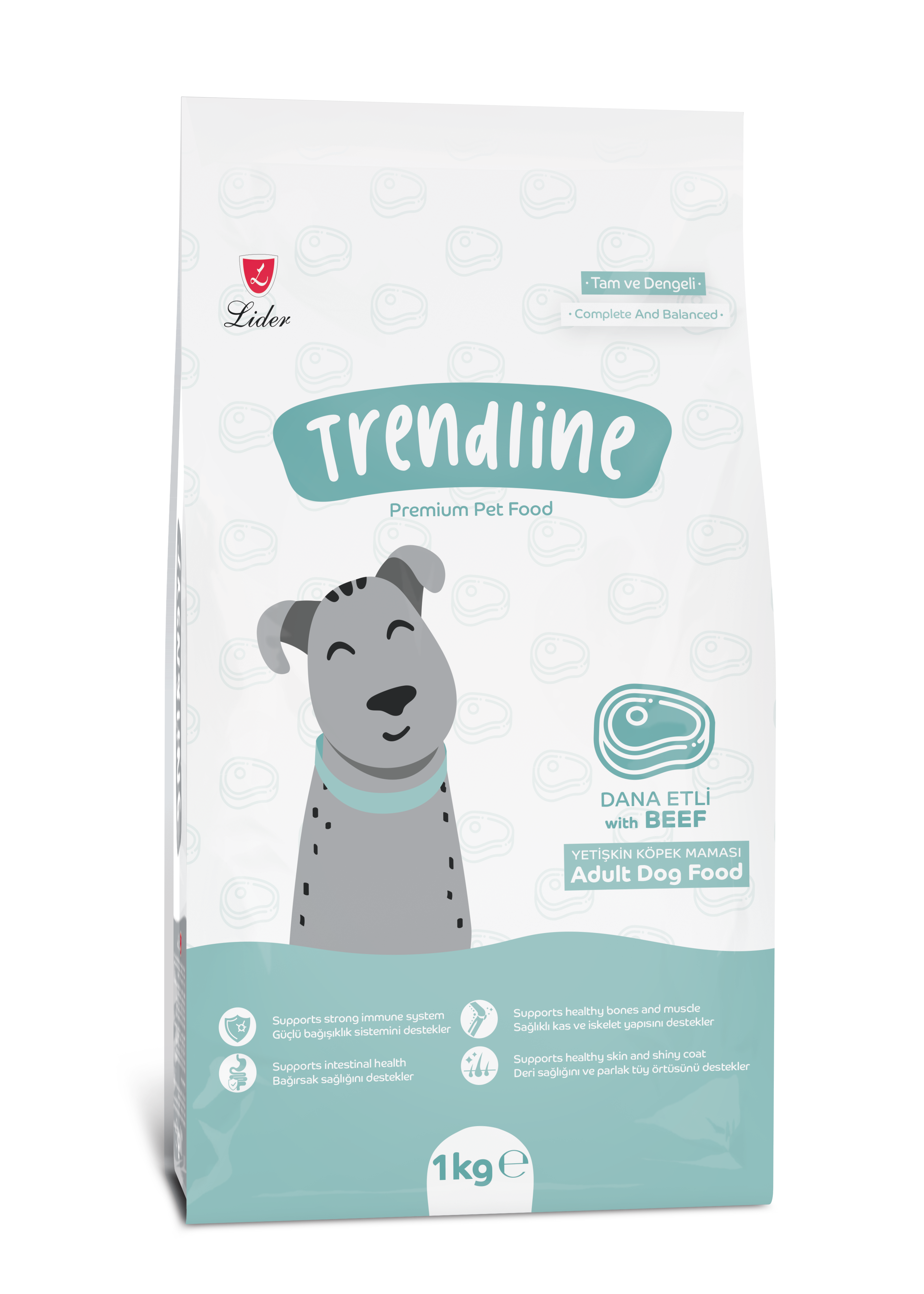 TRENDLINE PREMIUM PET FOOD ADULT DOG FOOD WITH BEEF 1kg