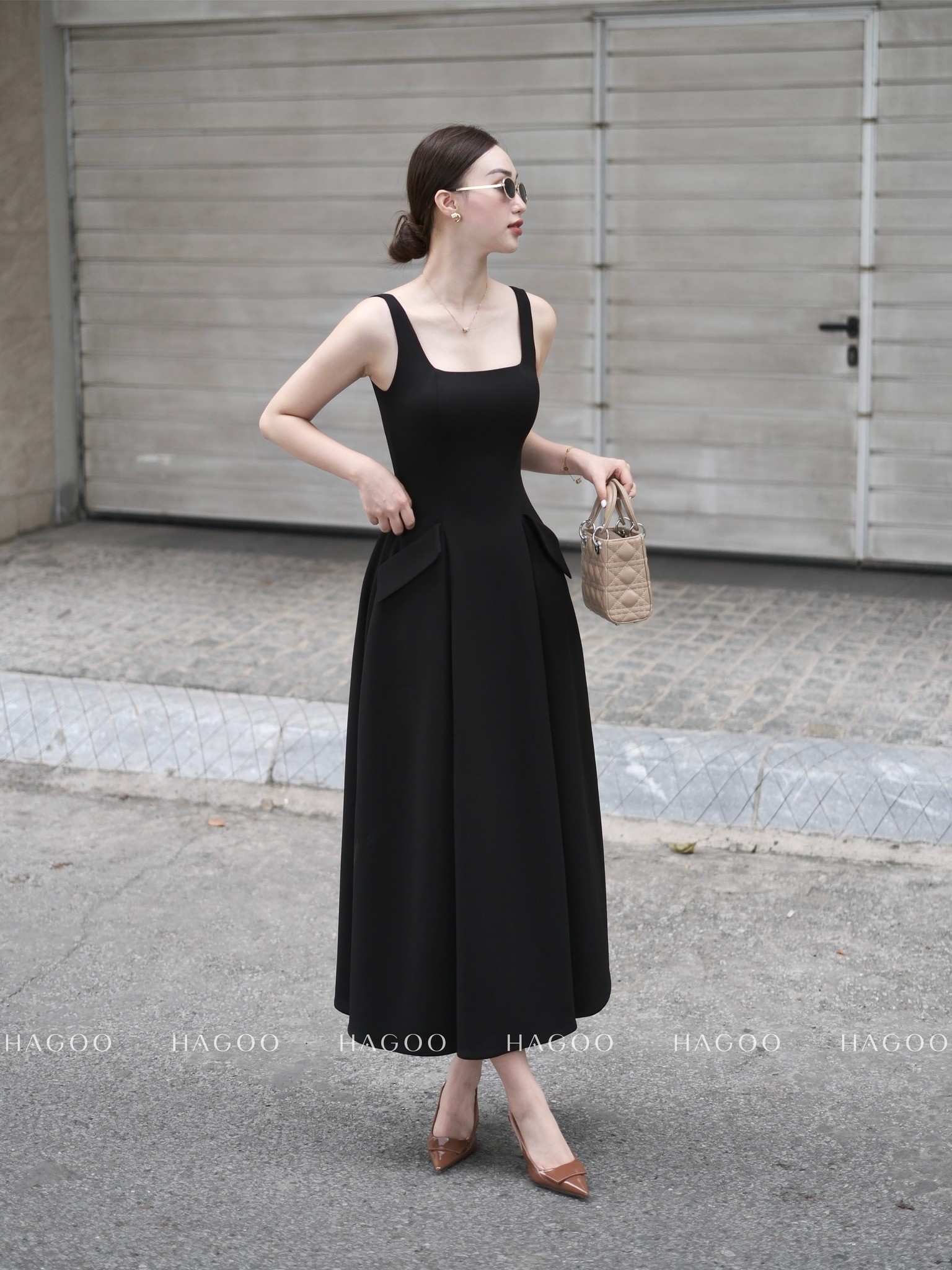 Váy xoè nắp túi co giãn HAGOO_thumbnail_3