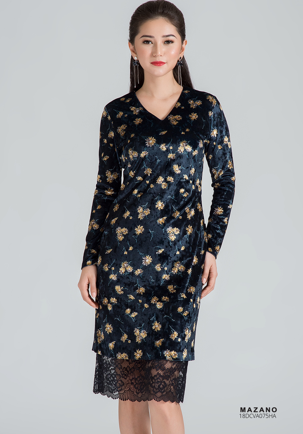 Váy nhung họa tiết phối ren_thumbnail_3