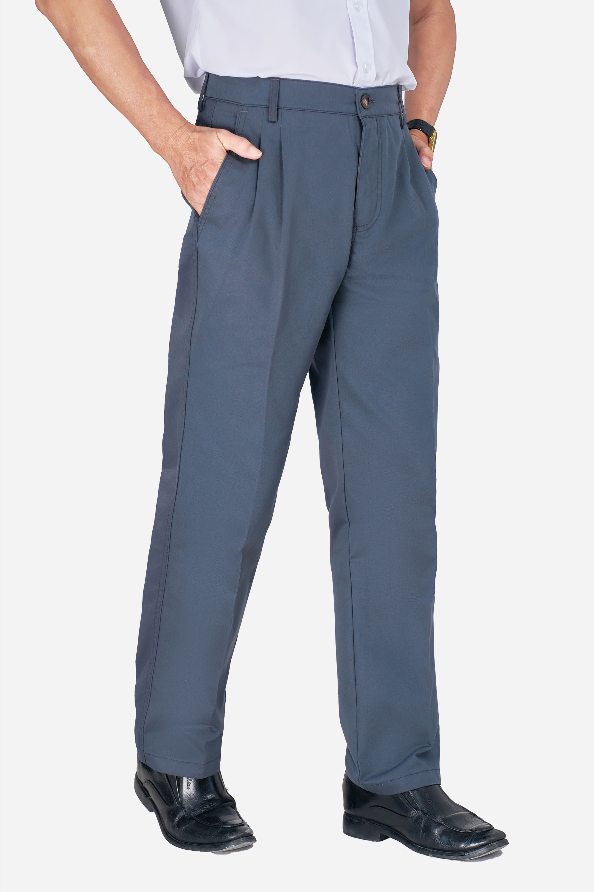 Quần Kaki Thô 2 Li Nam Trung Niên ANCHI Phom Suông Ống Rộng Màu Vàng Nhạt_thumbnail_43