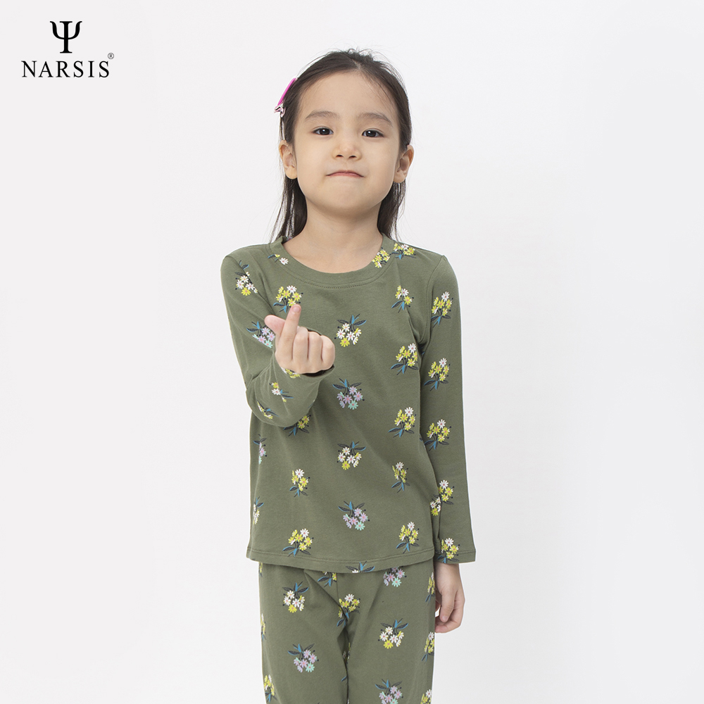 BỘ THU ĐÔNG BÉ GÁI KM0029 NARSIS CHẤT LIỆU THOÁNG MÁT, DỄ CHỊU, THOẢI MÁI CẢ NGÀY, DỄ VẬN ĐỘNG