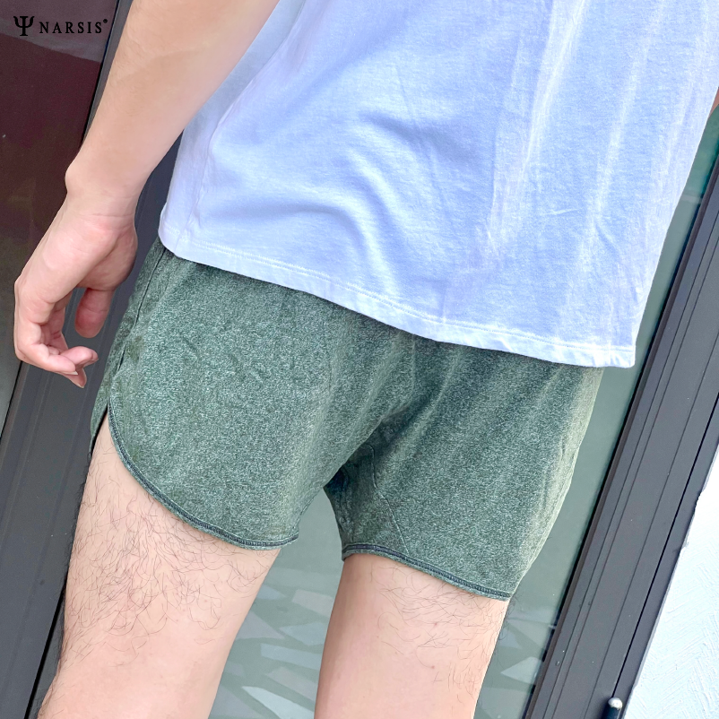 QUẦN ĐÙI NAM MÀU RÊU NARSIS CHẤT LIỆU COTTON CẠP CHUN CO GIÃN THOẢI MÁI S23014 NARSIS CHẤT LIỆU ..._thumbnail_3