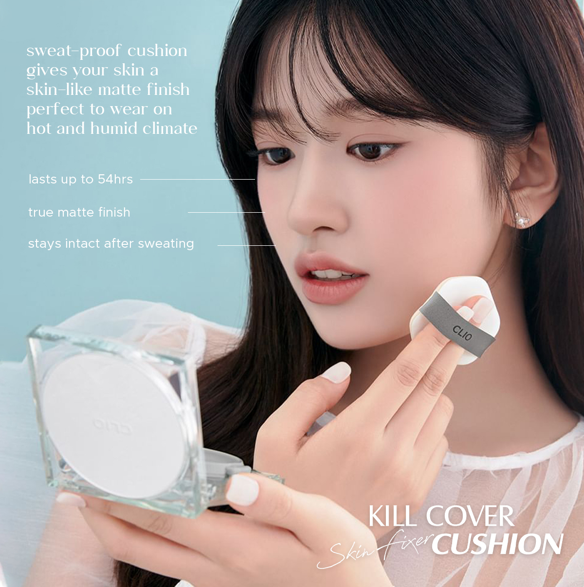 CLIO Kill Cover Skin Fixer Cushion SPF50+ PA+++ 15g*2_thumbnail_3