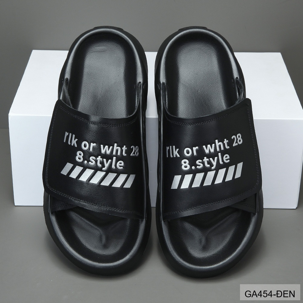 GA454 - Dép xỏ ngón nam thời trang đế dày êm chân, da bò lớp đầu, trắng đen_thumbnail_13
