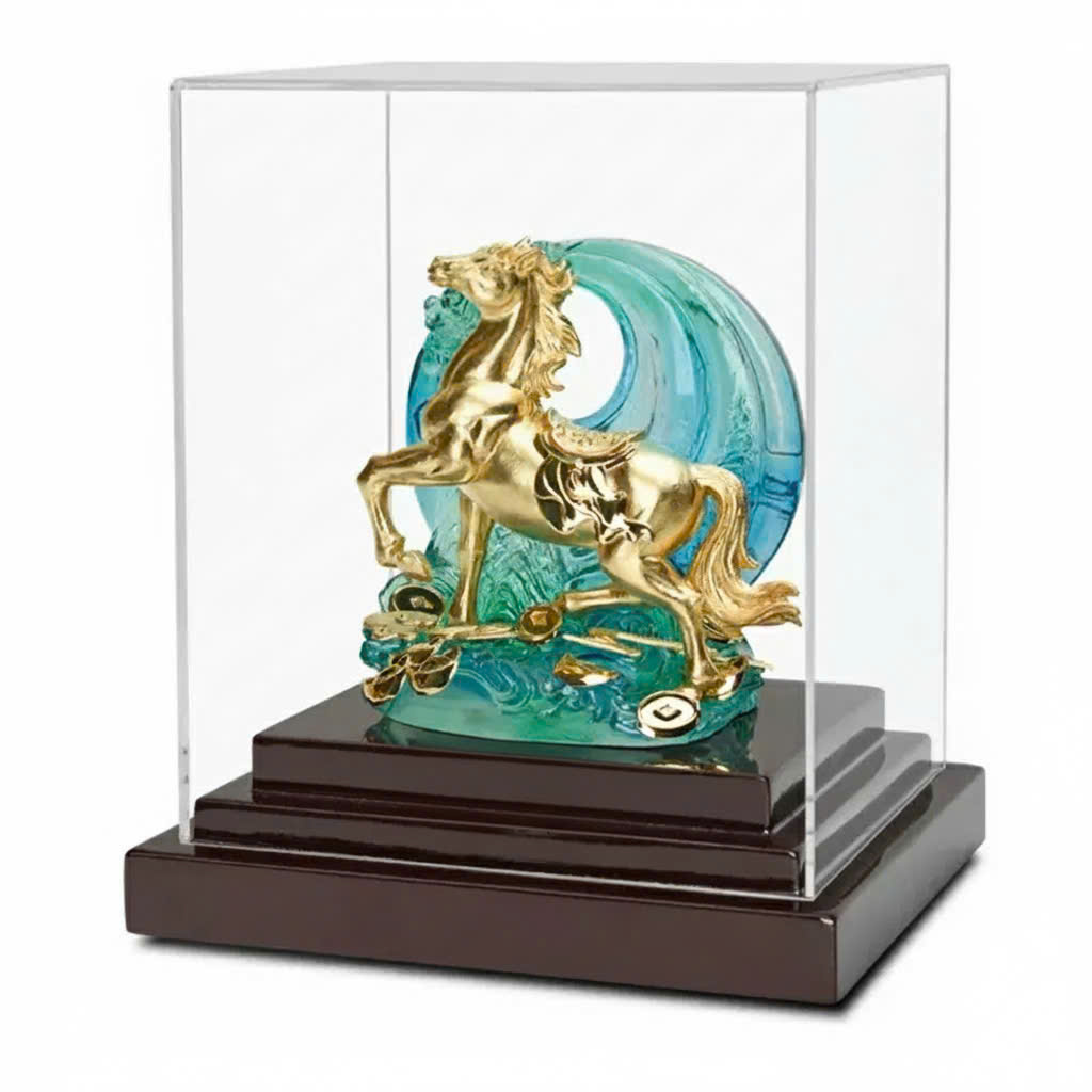 Tượng ngựa mã đáo thành công thiếp vàng 24k KT 18X 15X 12 CM_thumbnail_5