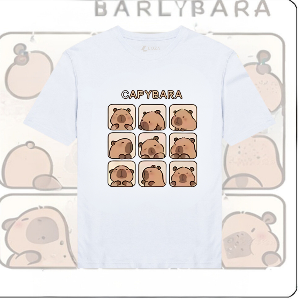 Áo thun gia đình  3-4-5 người in hình CapyBara dễ thương - Loza G0196_thumbnail_3
