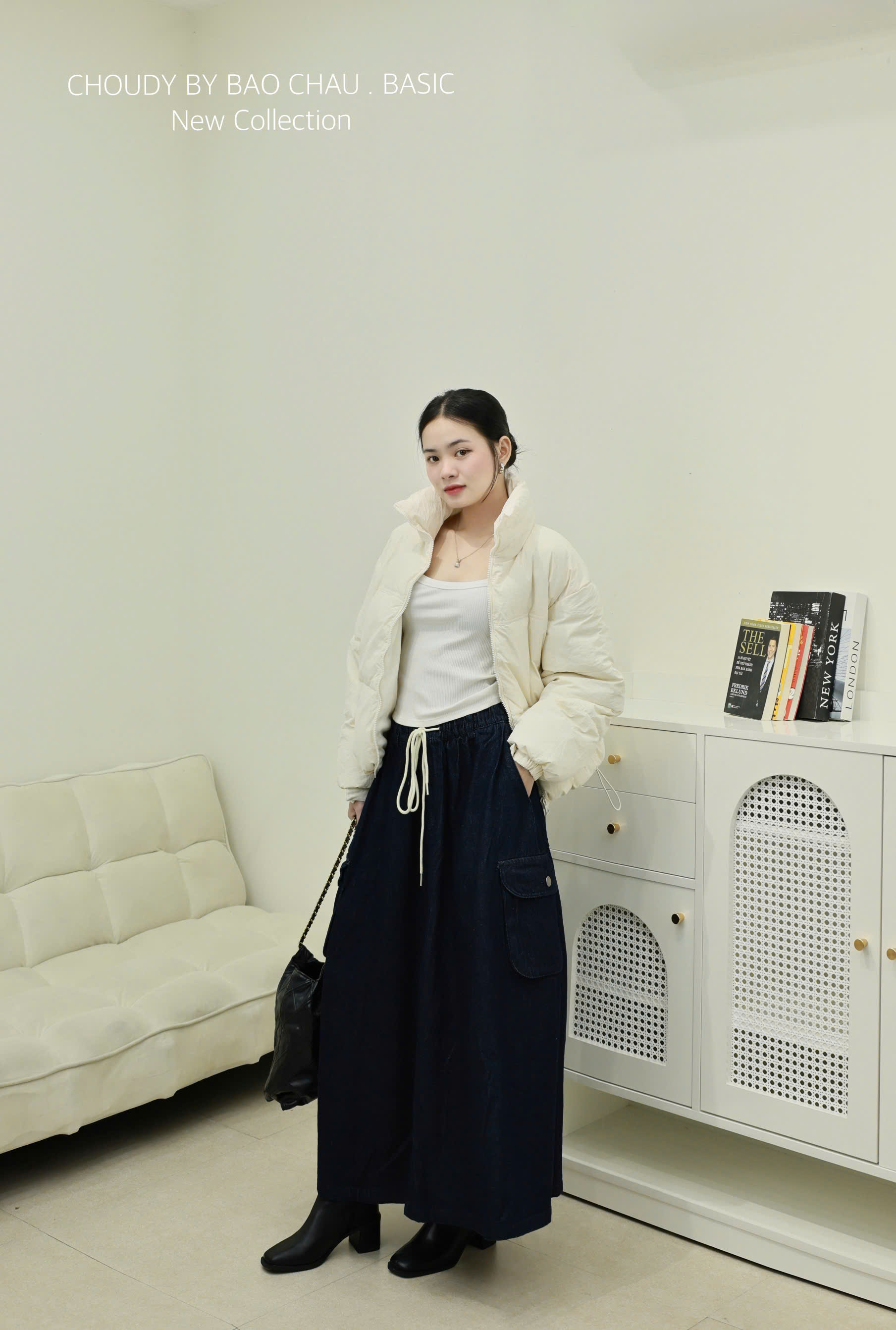 U219 CHÂN VÁY JEAN TÚI HỘP