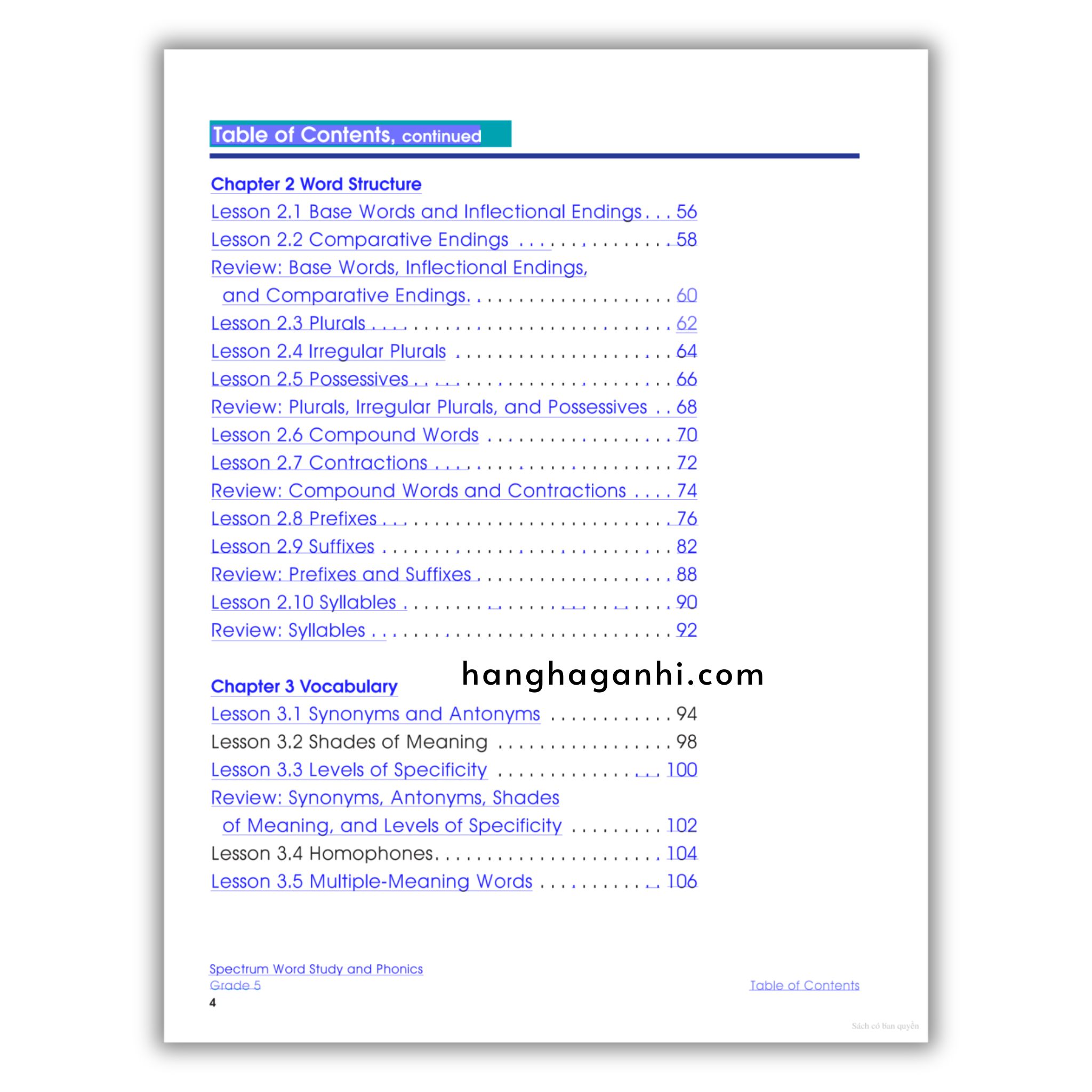 Sách Spectrum Word Study and Phonics Workbook Grade 5_thumbnail_1