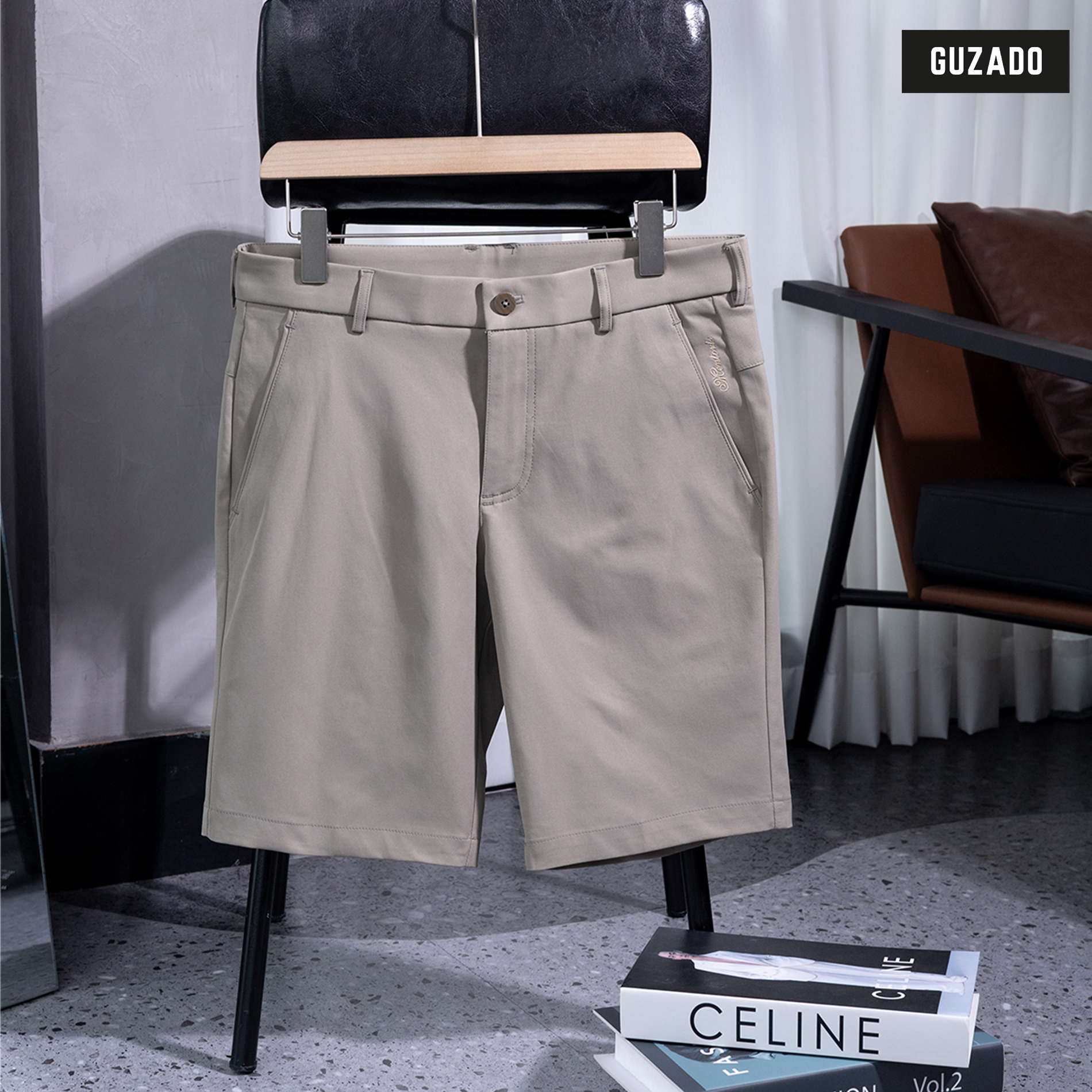 Quần Short Nam GUZADO Vải KaKi Cao Cấp Dày Dặn, Sang Trọng MSR2515_thumbnail_3