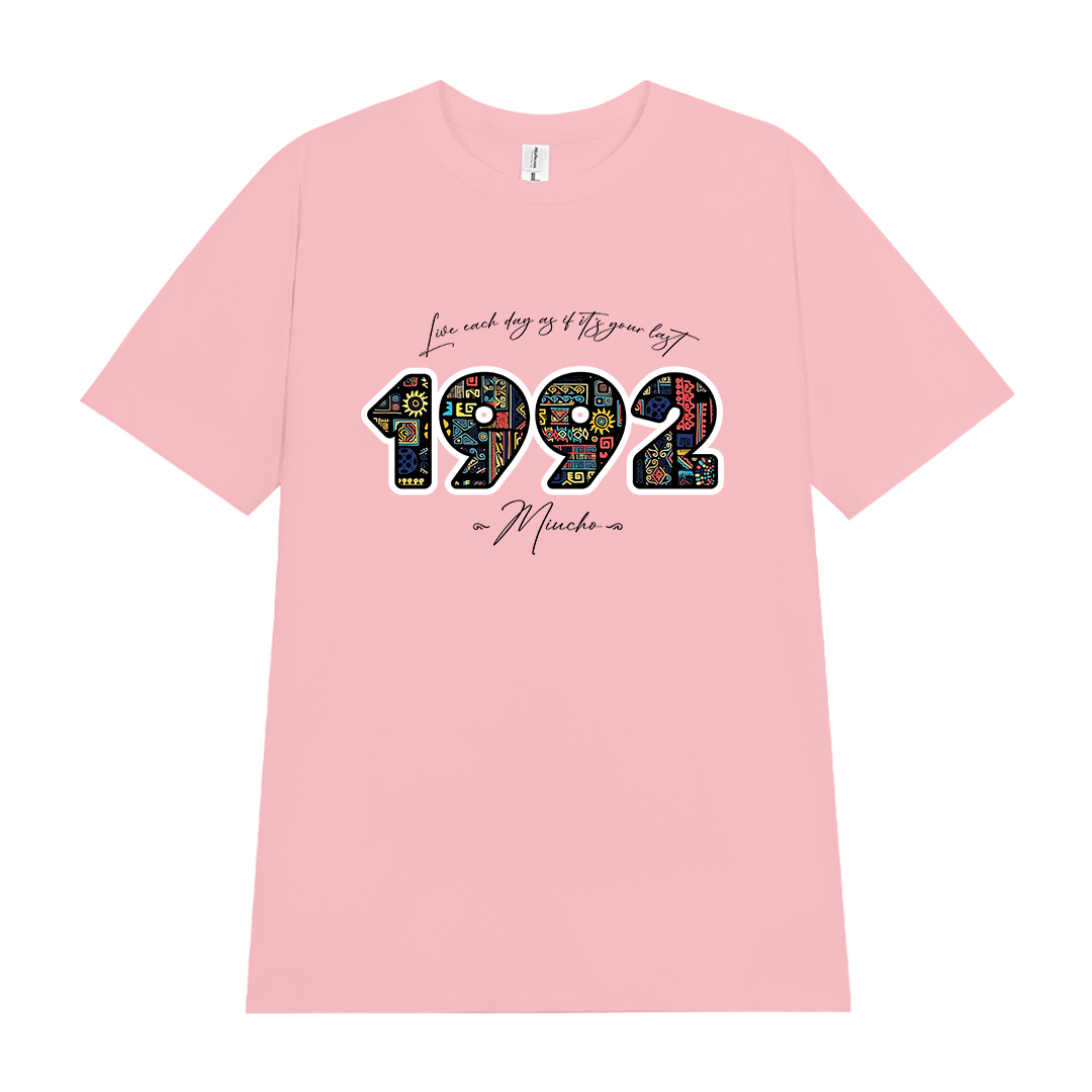 Áo thun nữ in năm sinh 1992 form vừa regular vải cotton 4c thoáng mát ARD1779 Miucho Chic in mix_thumbnail_7