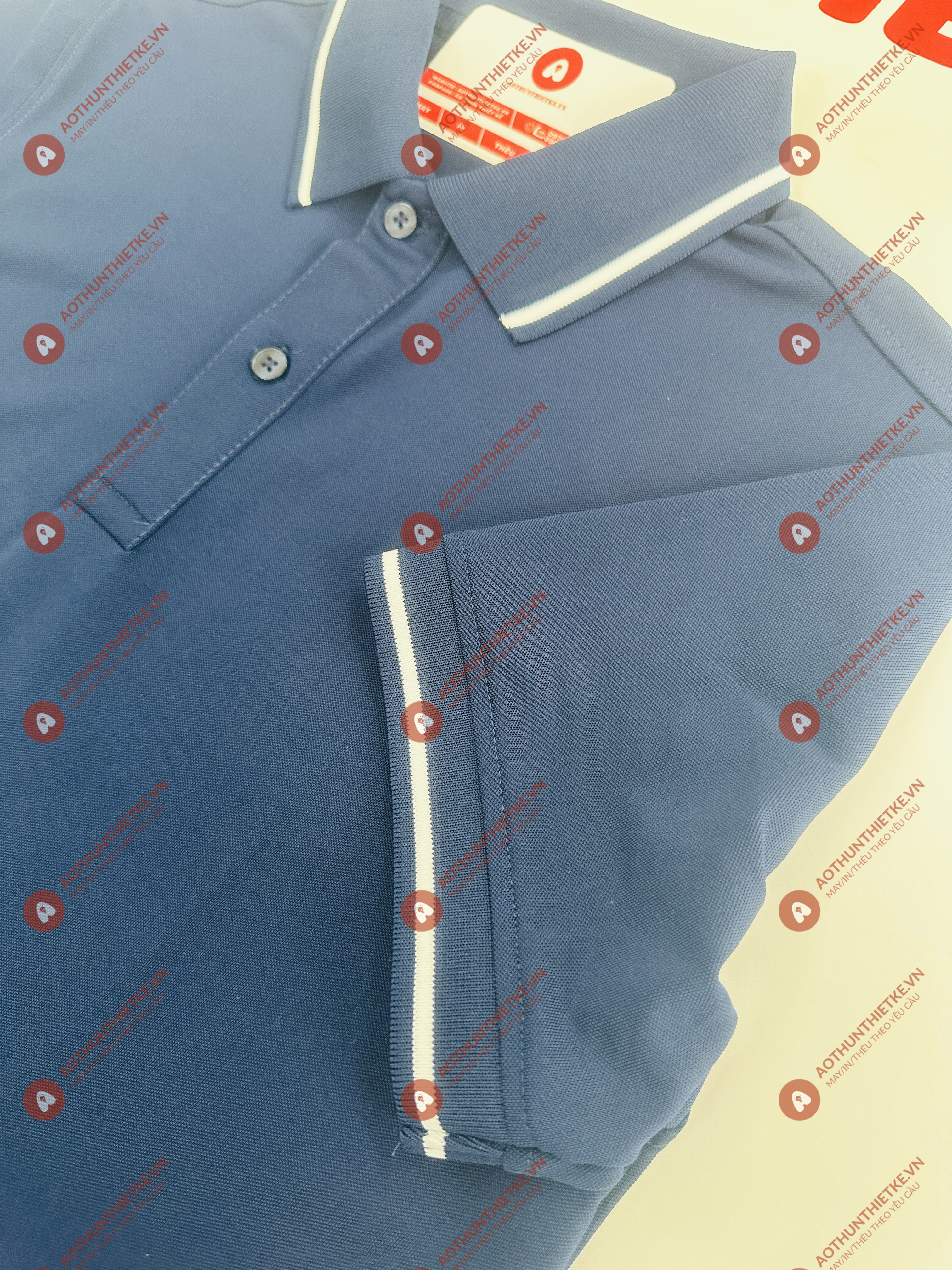 Áo Đồng Phục Polo 1 Sọc Navy_thumbnail_2