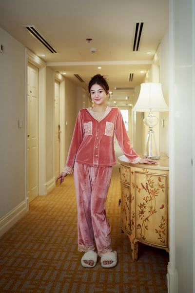 Bộ nhung áo dài, quần dài BN448_thumbnail_16