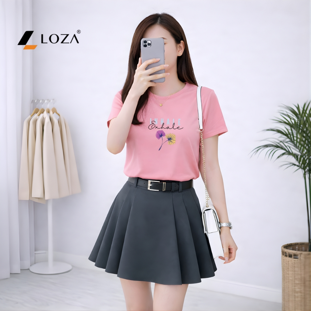 [Form vừa] Áo phông nữ dáng vừa hình hoa Exhale - Loza VT8486_thumbnail_2