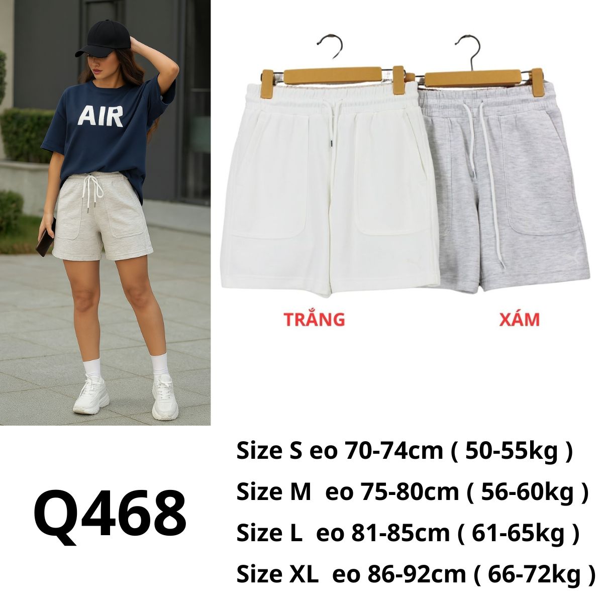 Q468 Quần đùi PU