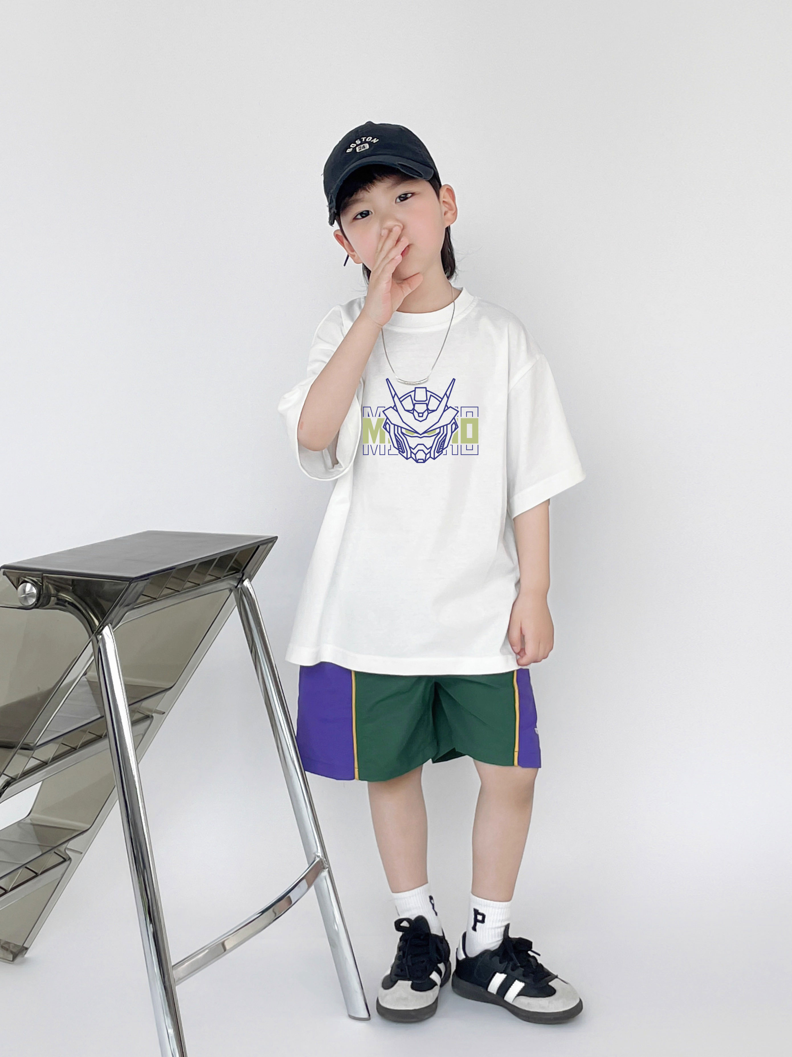 Áo thun cho bé trai form rộng AED2419 Miucho Kid chất vải cotton co giãn 4 chiều mềm mại thoáng mát in mix_thumbnail_4
