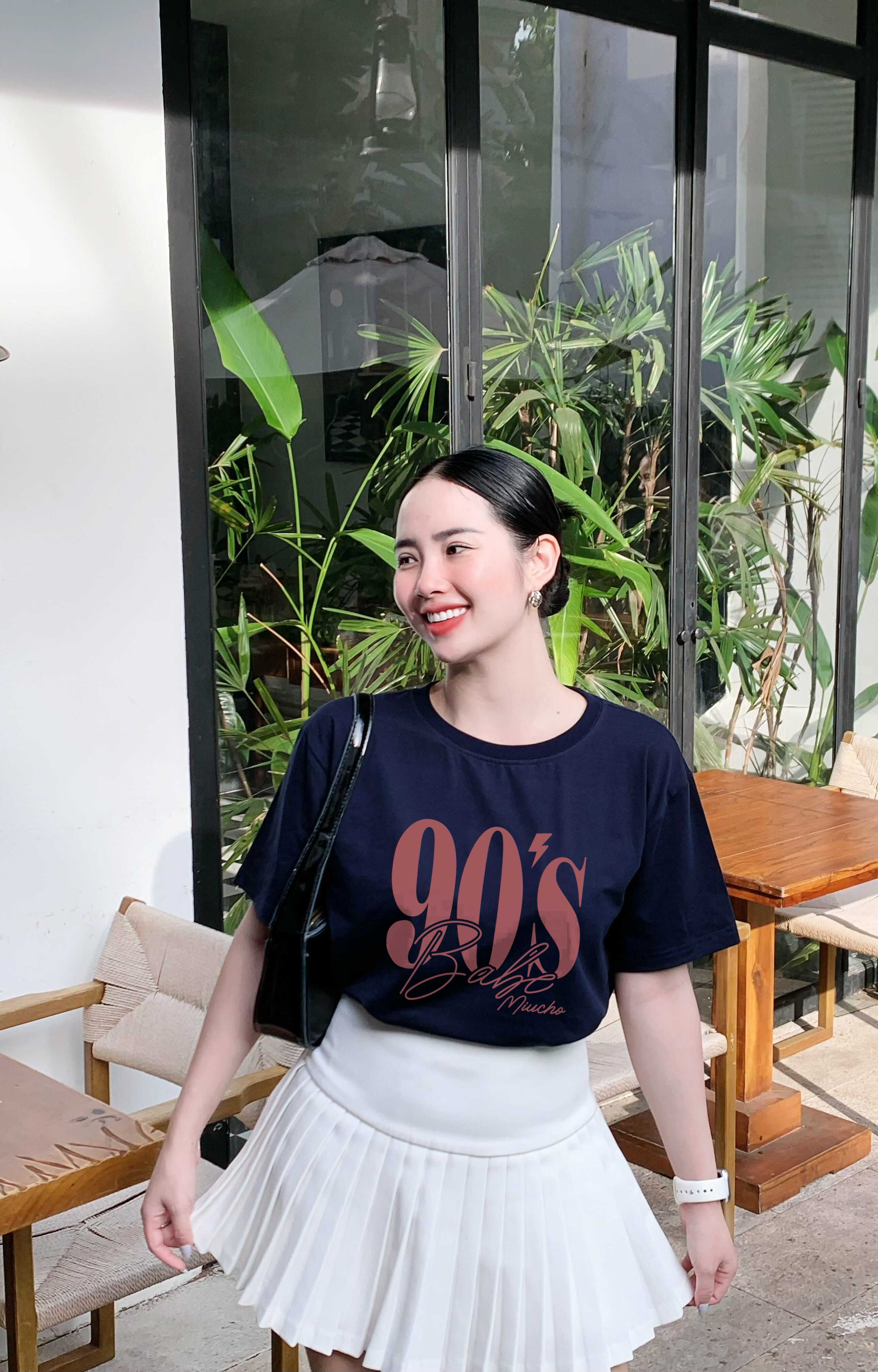 Áo thun nữ cao cấp form vừa 2240 Miucho Chic vải cotton thoáng mát co giãn cổ tròn in typography_thumbnail_5